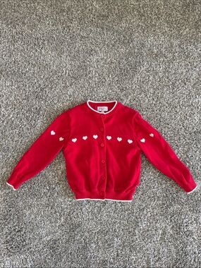 Rachel Riley Bright Red Heart Cardigan